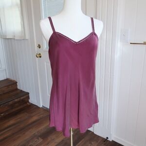 White House Black Market Womens 100% Silk Cami Size M Y2K Tank Top Romantic Date